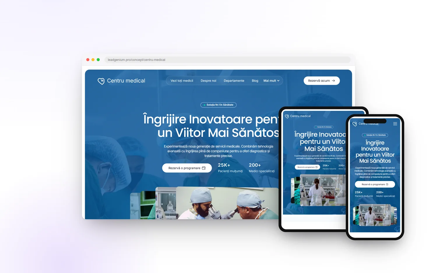 Медицинский центр — leadgenium.pro/concept/centru-medical