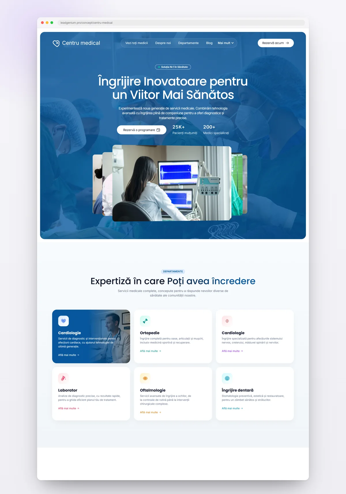 Медицинский центр — leadgenium.pro/concept/centru-medical