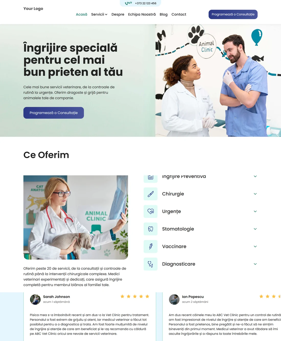 Ветклиника — leadgenium.pro/concept/clinica-veterinara