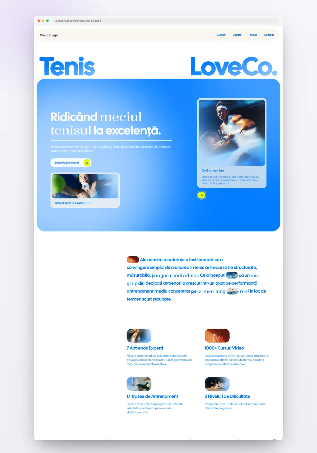 Club de tenis — leadgenium.pro/concept/club-de-tenis