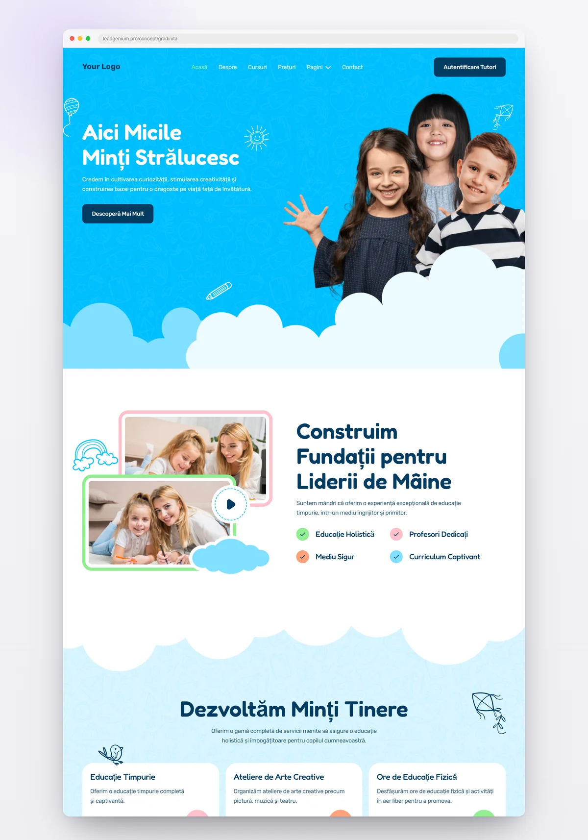 Детский сад — leadgenium.pro/concept/gradinita