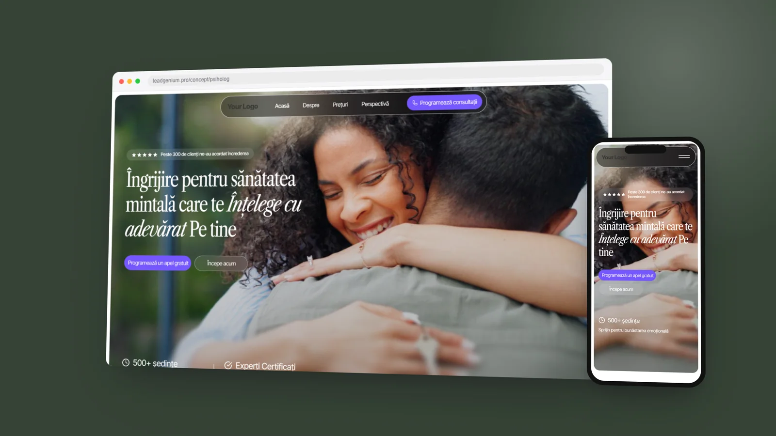 Psiholog — leadgenium.pro/concept/psiholog