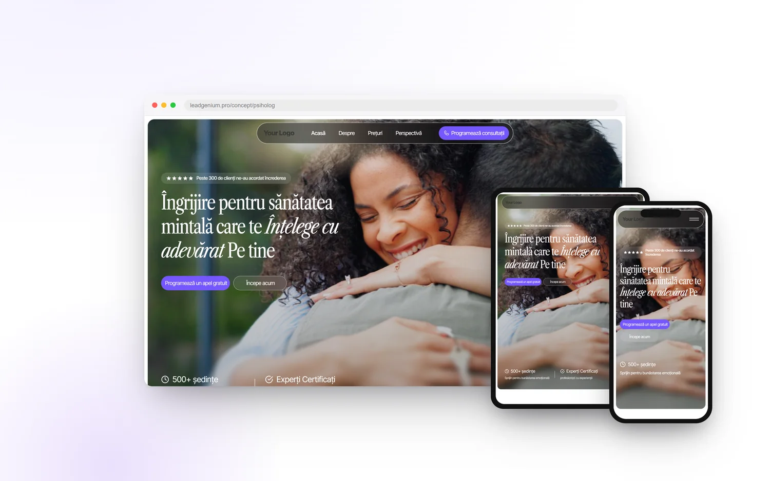 Psiholog — leadgenium.pro/concept/psiholog