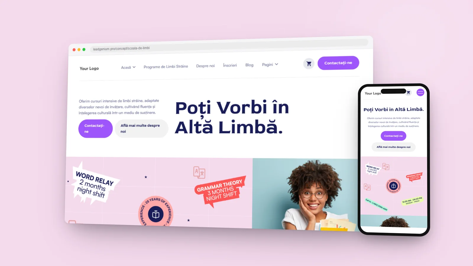 Языковая школа — leadgenium.pro/concept/scoala-de-limbi