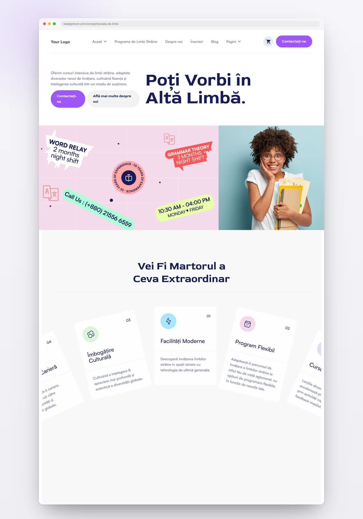 Языковая школа — leadgenium.pro/concept/scoala-de-limbi