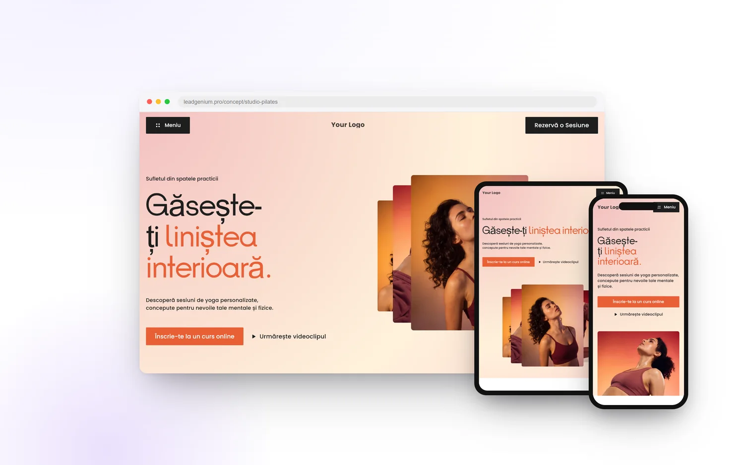 Студия пилатеса — leadgenium.pro/concept/studio-pilates